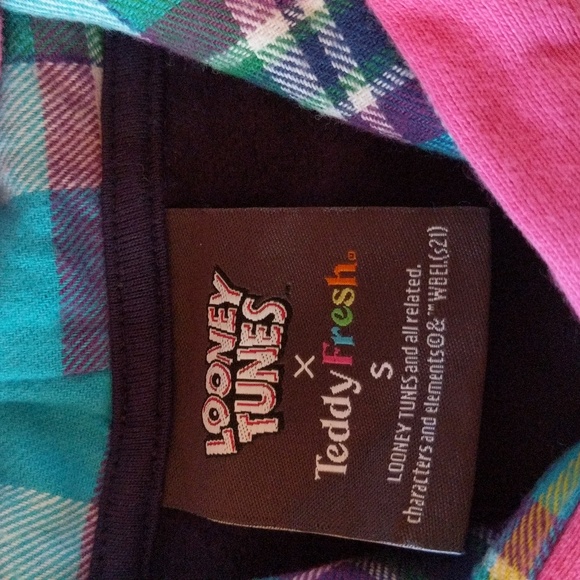 NWOT Teddy Fresh Looney Tunes Colorblocked Hoodie - Picture 4 of 10